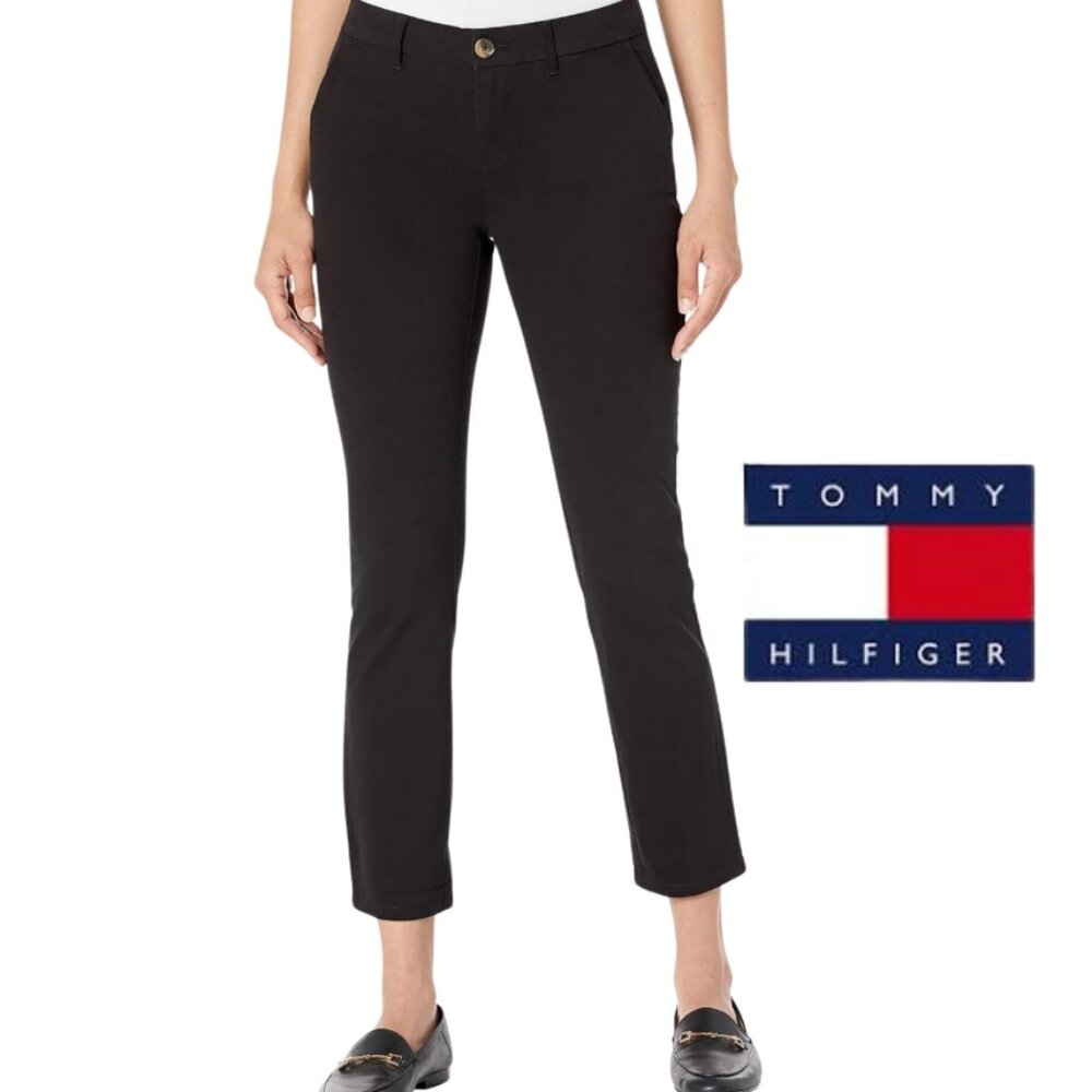 Tommy Hilfiger Women’s Hampton Chino Pants – Size 14, Black | NEW WITH TAGS